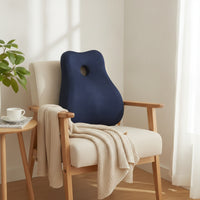 Contoured Memory Foam Back Support Ergonomic Support Pillow Pressure-Relieving Backrest Cushion Breathable for Office Workers, Commuters, Car Seats, Desk Work