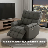 Adjustable Recline Electric Rocking Recliner Full Body Support Single Sofa 360-Degree Swivel Lounge Chair Ergonomic Design for Adults, Home Theater Enthusiasts, Seniors, Living Room, Bedroom