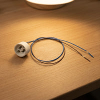Home Improvement GU10 Lamp Holder with Wire Leads, High Temperature Resistant Ceramic GU10 Bulb Holder, 10 Pack Light Fixture Replacement, DIY