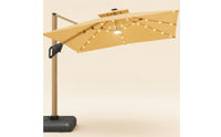 Cantilever Umbrella with Wheeled Water-Filled Foundation-Filled Square Cantilever Umbrella Tiltable for Homeowners, Garden, Terrace, Balcony
