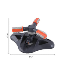 Wide Coverage 3 Arm Rotating Sprinkler Easy to Use 360 Degree Water Sprinkler Long-Lasting and Stable Irrigation Equipment for Lawn, Agriculture
