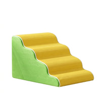 Dog Stair Ramp Stable Dog Steps with Washable Cover Firm Foam Pet Steps for Injured Pets