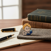 Creative Scholar Enamel Pin Set - Einstein, Lu Xun, Shakespeare Brooches for Students