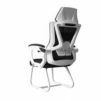 Reclining Sled Base Chair Extendable Footrest Office Furniture for Study Room
