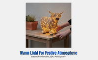 Resin Cow Decoration, Creative Glowing Cow, Home Desktop Decor, Holiday Ambience, Animal Craft Ornament