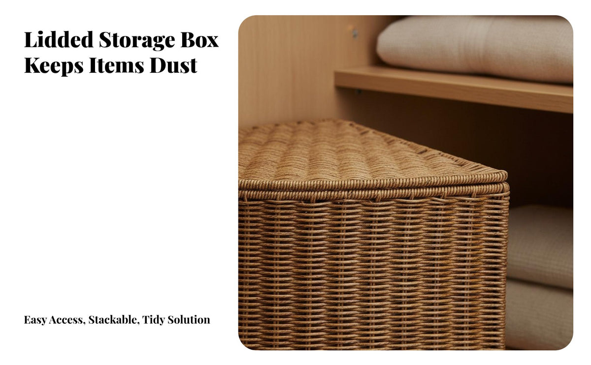 Fan-Shaped Storage Bin Imitation Rattan Fan-Shaped Woven Basket Corner Storage Basket Space-Saving Woven Corner Organizer