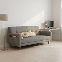 Foldable Sleeper Sofa Space Saving Modern Futon Bed Adjustable Backrest Double-Use Loveseat Bed for Bedroom, Living Room