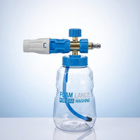 Spray Bottle for Car Cleaning and Car Wash, Foam Sprayer with Clear 1L Bottle to Monitor Levels, Pre Wash Foam Lance, Quick Connect Brass Parts
