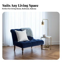 sturdy Wood Frame Upholstered Accent Chair Vintage design Upholstered relaxing Armchair French Inspired Design Indoor Furniture Small Space suitable for Apartment Dwellers, Homeowners, Readers, Living Room, Bedroom, Balcony, Home Office
