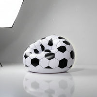 Sports-Themed Inflatable Soccer Chair Portable Soccer Ball Chair Lightweight Inflate Seat Sporty for Game Room, Patio