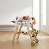 Wooden Barbecue Grill Playset Realistic Children's Wooden Grill