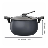Induction and Gas Compatible Micro Pressure Cooker Non-Stick Nonstick Pressure Cooker Easy Cleaning Cooking Appliance Large Capacity for Stewing
