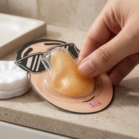 Textured Nose-Shaped Stress Toy Squeezable Silicone Press Toy Attachable Skin-Tone Stress Reliever Reusable