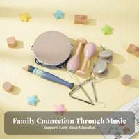Early Learning Rhythm Percussion Instrument Set Develops Movement Skills Toddler Musical Instrument Set Great Gift Toddler Percussion Toy Kit for Toddlers, Preschoolers, Preschool, Music Class, Classroom, Daycare