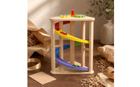 Rotating Slide Track Toy Decorative Gears Wooden Car Track Toy Paint Children's Plaything