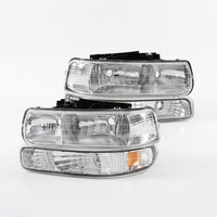 car Replacement Headlight Assembly Clear Lens Headlight Assembly Chrome Housing Lamp for Truck Owners