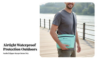 Waterproof Shoulder Bag Internal Pockets Airtight Fastener Pouch Waterproof Crossbody Purse Outdoor Gear for Travelers, Kayaking