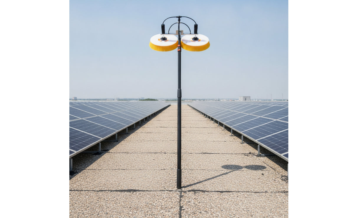 Photovoltaic Panel Cleaning Machine with Dual Brushes Electric Photovoltaic Panel Cleaning Brush Kit Self-Priming twinBrush Cleaner for Professionals