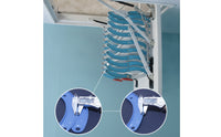 Compact Retractable Attic Ladder Sturdy Ceiling Mount Attic Ladder Long-Lasting Pull down Loft Stairs Wide for Homeowners