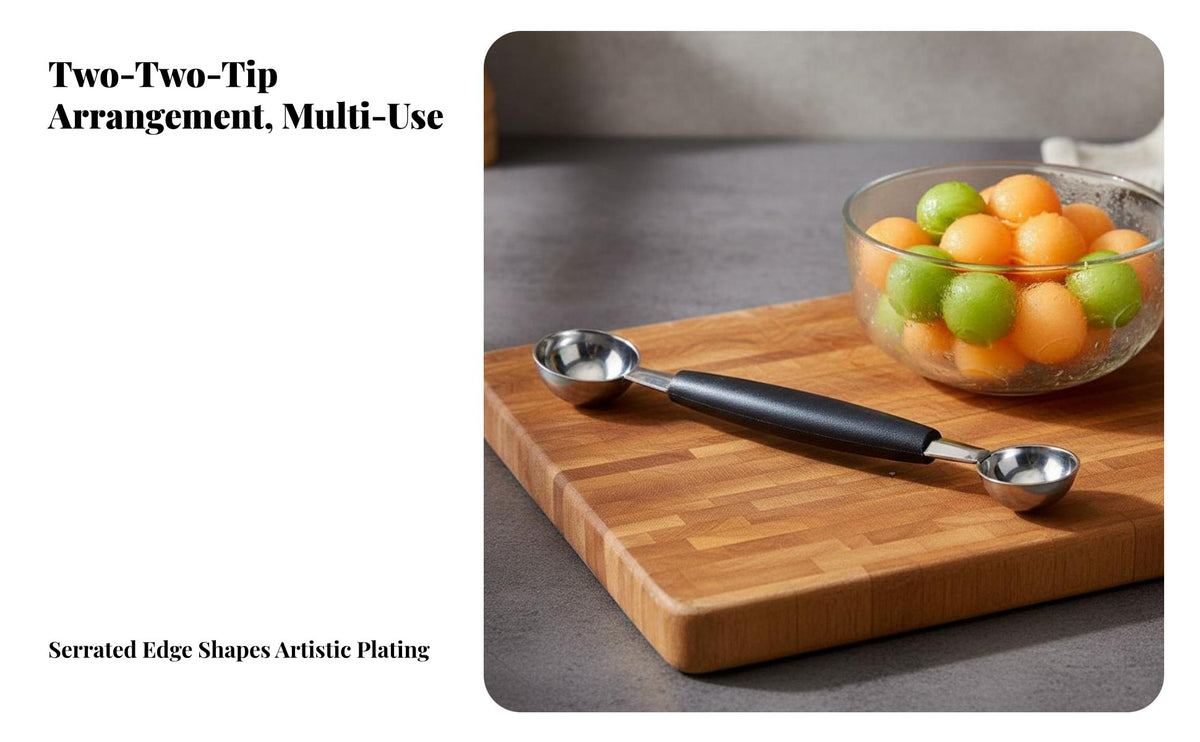 Double-Sided Fruit Dipper Er Stainless Steel Fruit Baller Ice Cream Dipper Multi-Functional Water Fruit Dipper Er