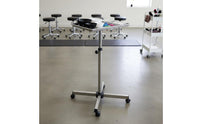 Salon Rolling Tray on Wheels with Adjustable Height, Hair Stylist Tray