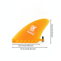 Curved Replacement Tail Fin Quick-Release Board Fin with Mounting Hardware Screw-in No-Tool Installation for Paddleboarders