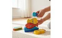Educational Wooden Stacking Toy Colorful Wooden Balancing Game Smooth Stacking Toy Sensory for Toddlers, Preschoolers, Playroom, Preschool