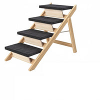 Foldable Dog Stairs Space-Saving Convertible Dog Ramp No Assembly Required