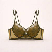 Push Up Bra with Full Coverage Lace and Comfortable Support, No Underwire Minimizer with Racerback Design for Work Wear and Loungewear