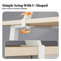 Height-Increasing Tiered Desk Organizer Space-Saving Desktop Shelf Multitier Design Computer Stand Compartmentalized Storage for Students, Home Workers, Study Room, Dormitory, Workstation, Bedroom
