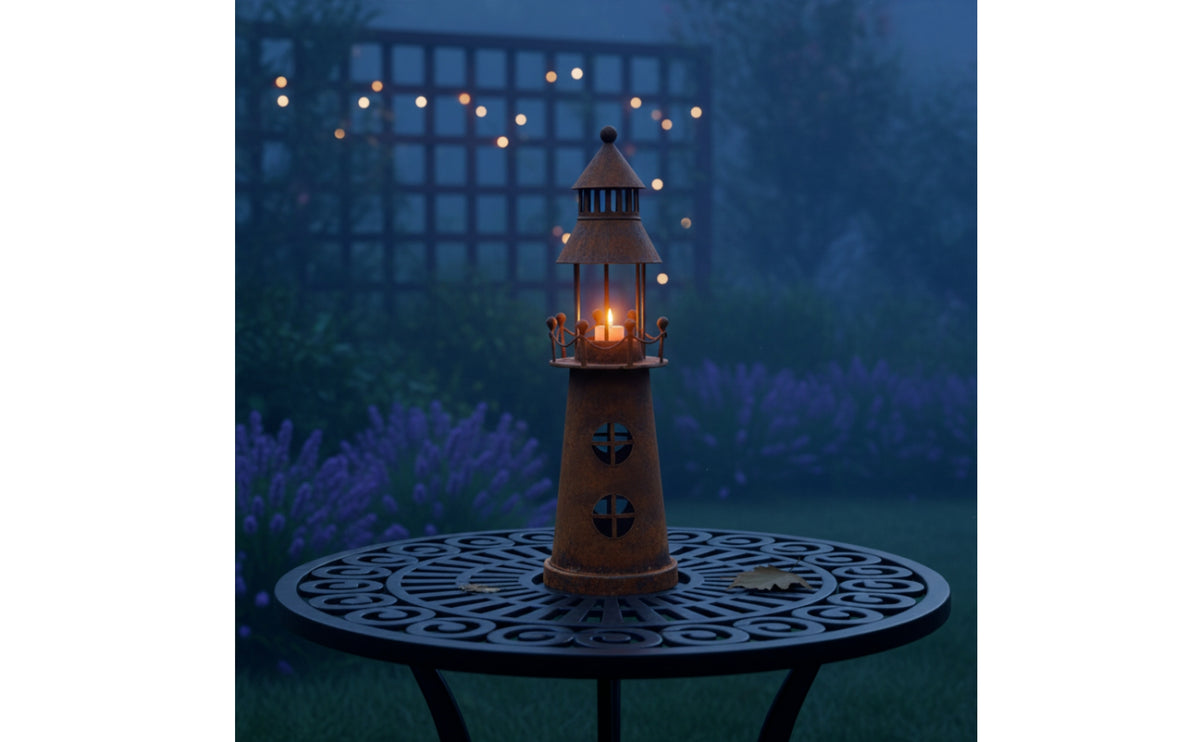 Coastal Lantern Holder Coastal Metal Candle Holder Retro Home Decor for Living Room