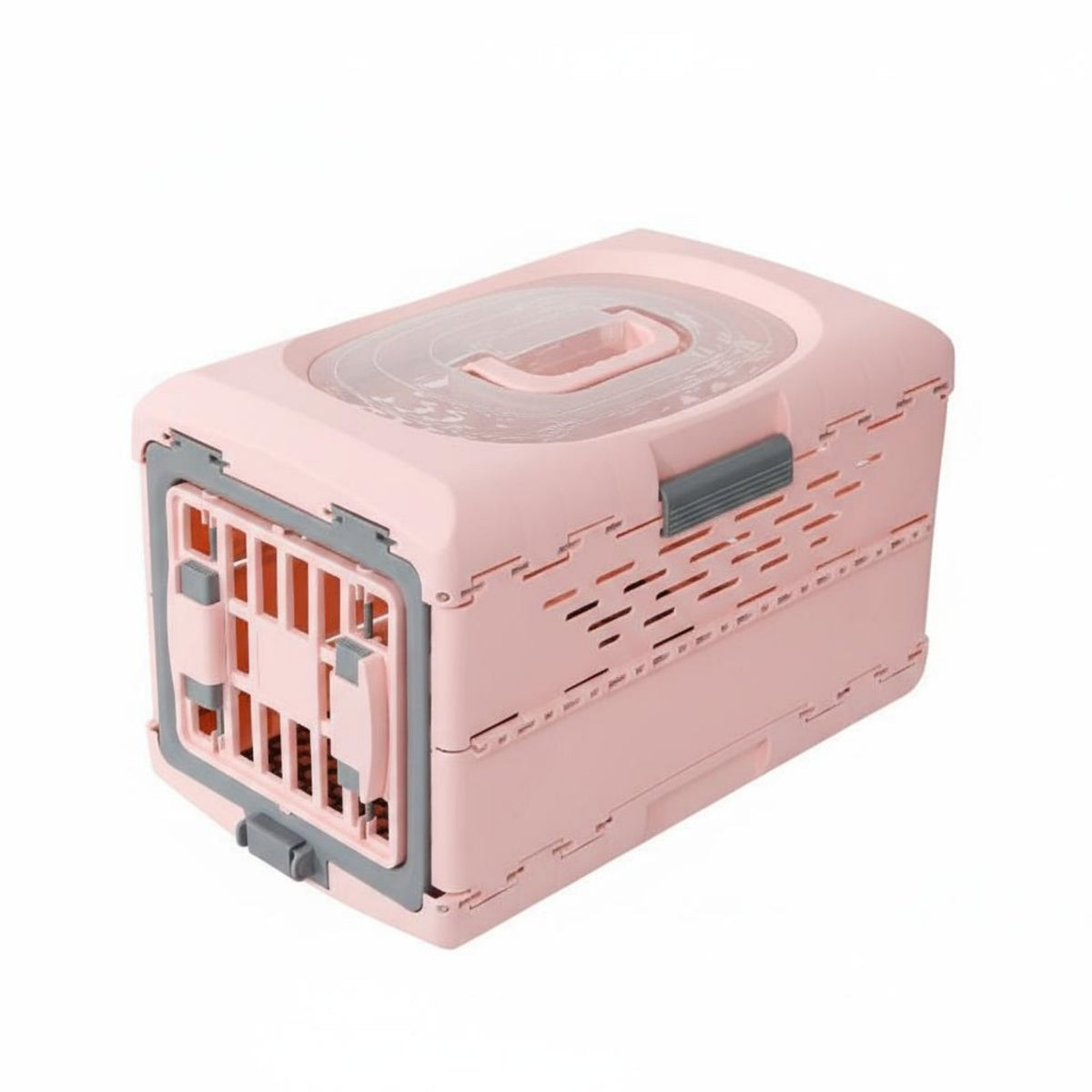 Breathable Foldable Pet Crate Excellent Ventilation Portable Airline Pet Carrier Top Handle for Puppy Owners, Road Trips, Vet Visits, Home