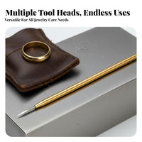 Hardened Steel Polishing Tool Copper Handle Hardened Steel Burnisher Jewelry Burnisher Pen High Hardness Tip