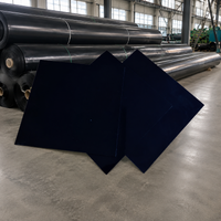 HDPE Geomembrane Pond Liner 1.0mm, Black Waterproof Pond Sheet, Tear-Resistant Lining Membrane for Garden Ponds & Fish Farms, Matte Surface