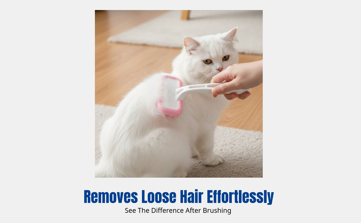 Silicone Pet Grooming Brush, Soft Tooth Massage Comb, Cat Hair Care, Gentle Cleaning Tool