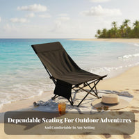 featherweight Lowcontour Folding Recliner Foldable Lowcontour Folding Chair Sit and Recline Beach Seat Lightweight for Concert Attendees, Sports Fans, Camping, Fishing, outdoor meals, Campfire