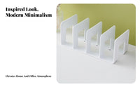 Transparent Design Bookend with Pen Holder Space-Saving Multi-Functional Bookend Minimalist and design Book Stand Large Capacity for Students, educators, Desk, Study Room