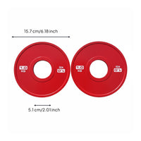2 Pieces Commercial Grade Fractional Weight Plate Long-Lasting Build Small Increment Weights Rounded Edges Thin Steel Standard Plate for Bodybuilders