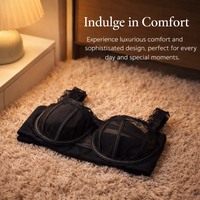 Wire-Free Bras for Women with Molded Foam Cups for Everyday Wear, Plus Size with Mesh Overlay and 3/4 Coverage, Nylon Stretch