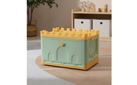 Kids Toy Storage Box Large Capacity Front Opening Toy Bin Dustproof Lid Foldable Kids Organizer for Young Children, Playroom, Nursery