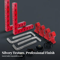 Aluminum Alloy Woodworking Right Angle Clamp Twofold Scale Markings 90 Degree Positioning Square Lightweight for Carpenters