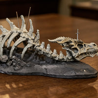 Skeletal Aquarium Dragon Skeleton Resin Dragon Skeleton Ornament Small-Scale Aquarium Skull Statue Irregular Base