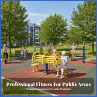 Outdoor Fitness Equipment Heavy Duty Steel Frame Public Fitness Equipment Sturdy Finish Park Exercise Ma Energy Ne for Seniors, Middle-Aged Adults