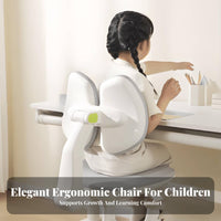 Height Adjustable Ergonomic Student Posture Chair Adaptive Double spine supportrest Ergonomic Splitspine support Chair Stable Base children's Furniture Soft Padded for Students, Kids 6-12, Parents, Studying, schoolwork, Study Room, Bedroom