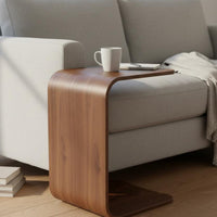 C-Shaped Side Table Movable C Shaped Side Table Space-Saving for Apartment Dwellers, Students, Bay Window, Small Areas, Home Office