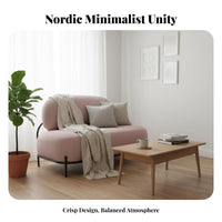 3 Pieces Upholstered Sofa and Loveseat Modern Minimalist & design Lounge Furniture Nordic Design Couch Combo for homeowners, Families, Cafe, Small areas