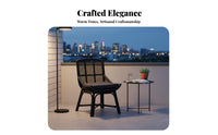 Vintage & design Woven Cane rear Chair Rustic appeal Cane rear Chair Leisurely Comfort Dining Seat Ergonomic rearrest for Design lovers, Restaurant Owners, Balcony, Guesthouse, Living Room, Bedroom