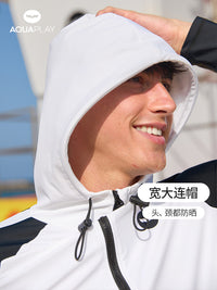 AquaPlay安泊来泳衣男泡温泉拉链速干泳裤三件套装浮潜水母服