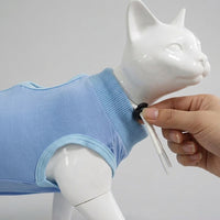 Cat Recovery Suit in Super Elastic Modal, Neuter Spay Suit for Kitten Recovery, Thin Anti-Lick Shirt for Comfortable Pet Post Surgery Care