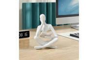 Resin Thinker Statue Smooth Thinker Figurine Compact Abstract Sculpture Lightweight for Book Lovers, Readers, Bookshelf, Study Table, Reading Nook